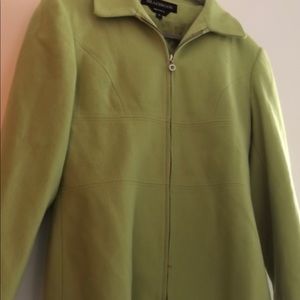 Wool green zip up jacket